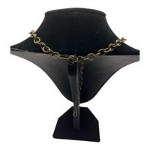 Brass Chainlink Heart Shaped‎ Large Pendant Necklace - Picture 8 of 12